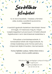 A serdülőkor feladatai